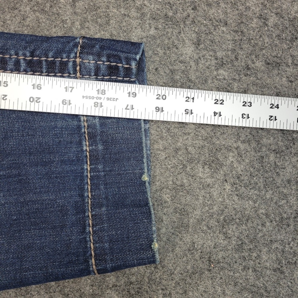 Kut From The Kloth Capri Jeans Womens 6 Blue Thick Stitch Y2K Boho Streetwear - Picture 10 of 12